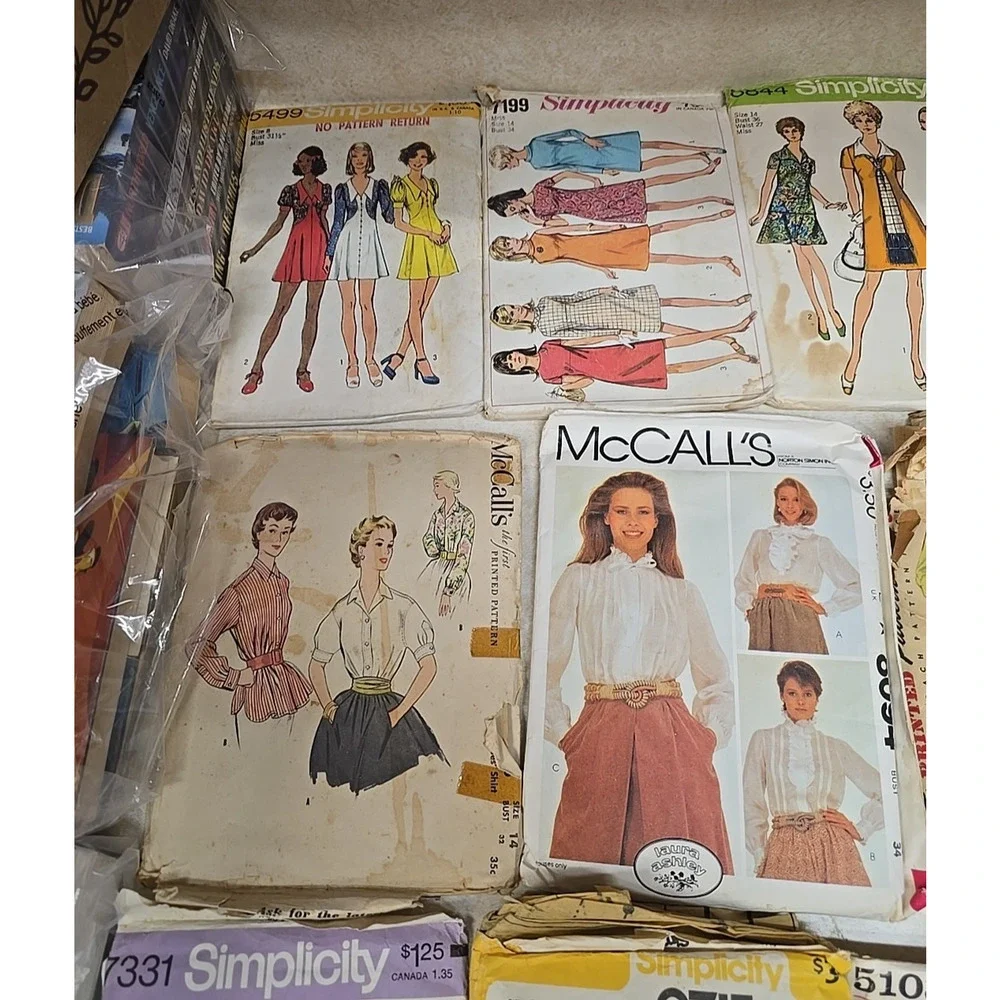 Lot Vtg Simplicity‎ McCall's Butterick Shirt Dress Jacket Womans Sewing Patterns
